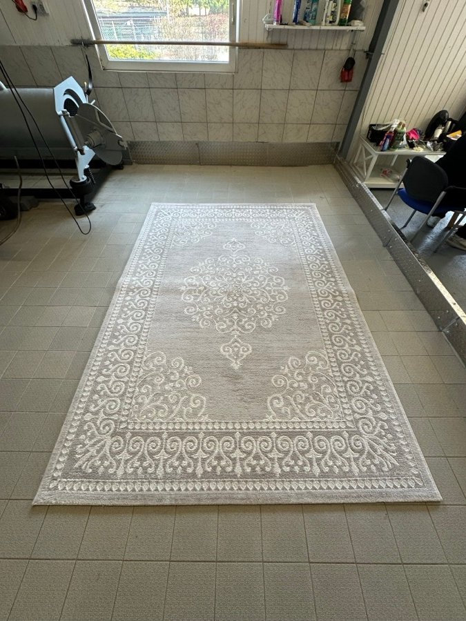 Detailaufnahme eines gereinigten Teppichs
